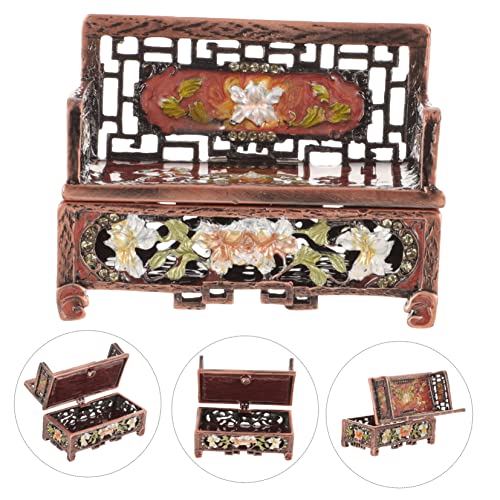 ARTIBETTER 3pcs Metal Ring Miniature Furniture Ornament Storage Box L2751