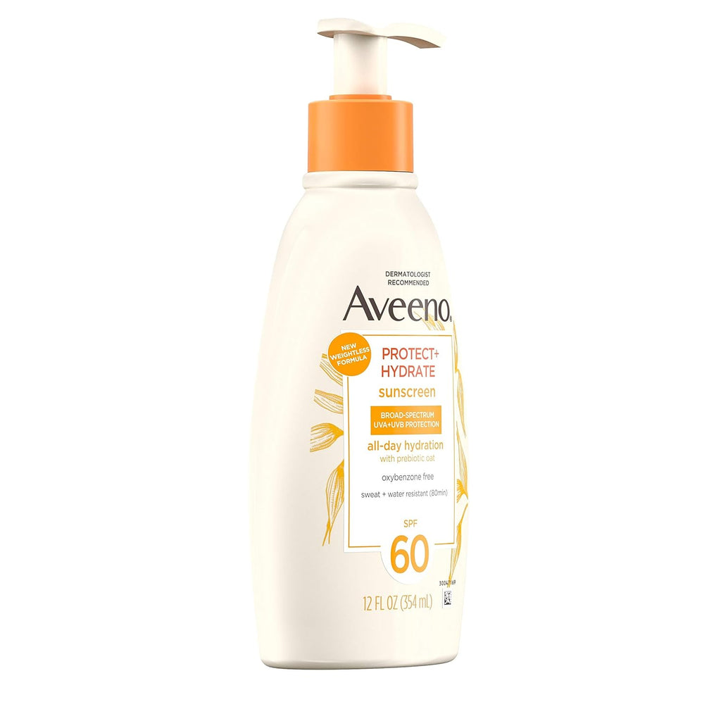 Aveeno Protect + Hydrate Sunscreen Body Lotion SPF 60, 12 FL OZ B362056