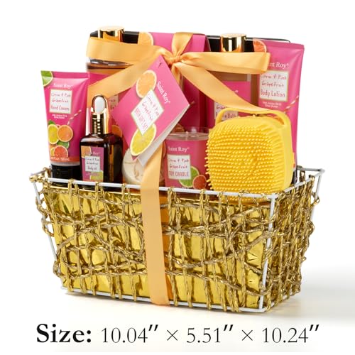 Luxury Bath & Body Set for Women Lavender & Honey Spa Basket 20Pcs Q841789