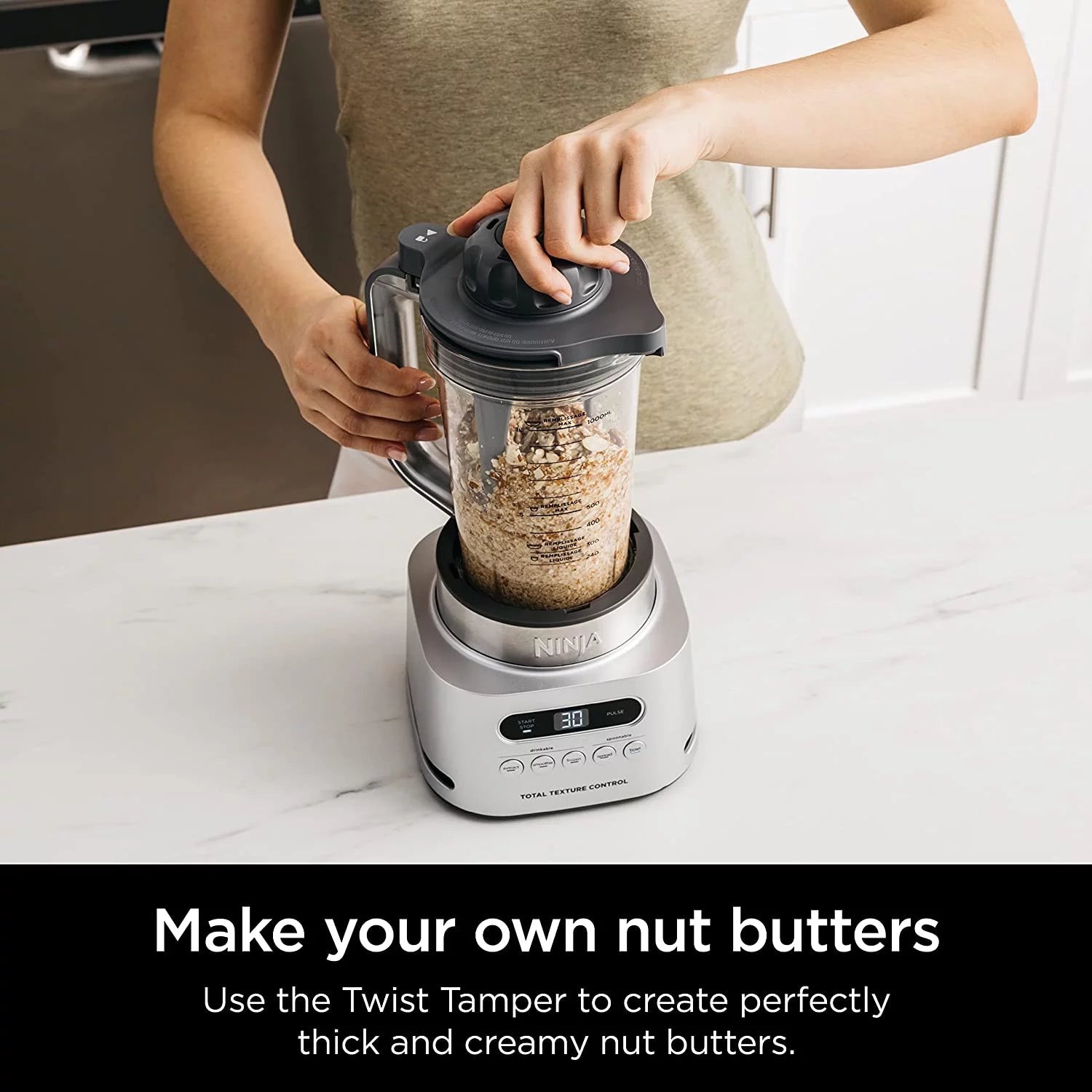 SS151 TWISTi Blender DUO, High-Speed 1600W Smoothie Maker, 34-oz Pitcher & 2 To-Go Cups, Gray M843914