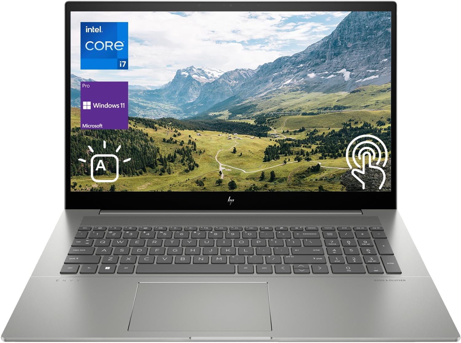 HP 2023 Newest ENVY Laptop, 17.3" FHD Touchscreen, 13th Gen Intel Core i7-13700H Processor, 64GB RAM, 2TB PCIe SSD, Webcam, HDMI, Backlit KB, SD Card Reader, Wi-Fi 6, Windows 11 Pro, Grey