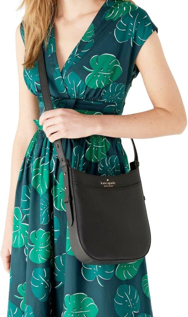 Kate Spade New York Leila Pebbled Leather Crossbody Purse Black P943
