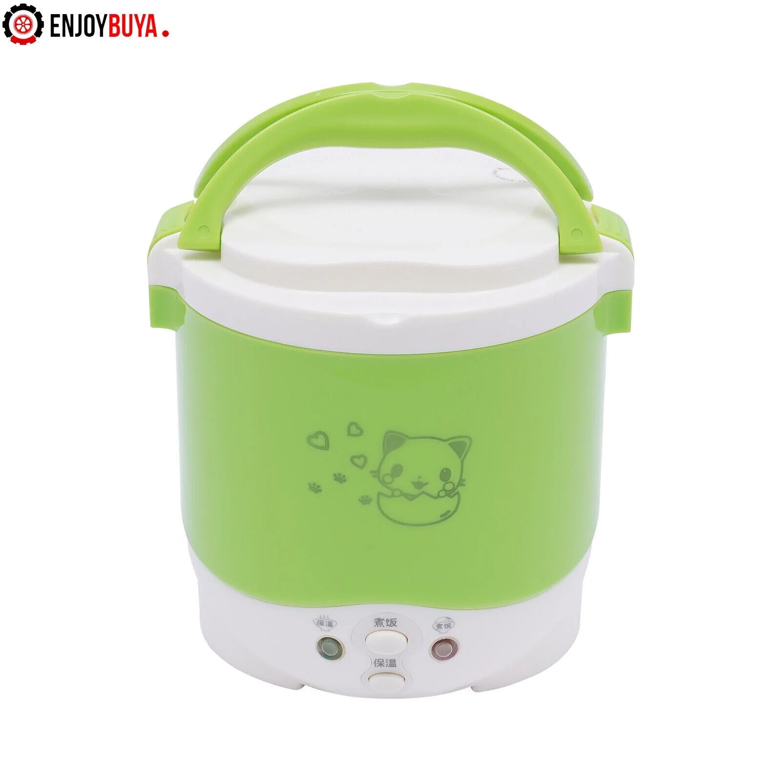 Mini Electric Rice Cooker 1L Portable for Travel with Measuring Cup and Spoon D85363