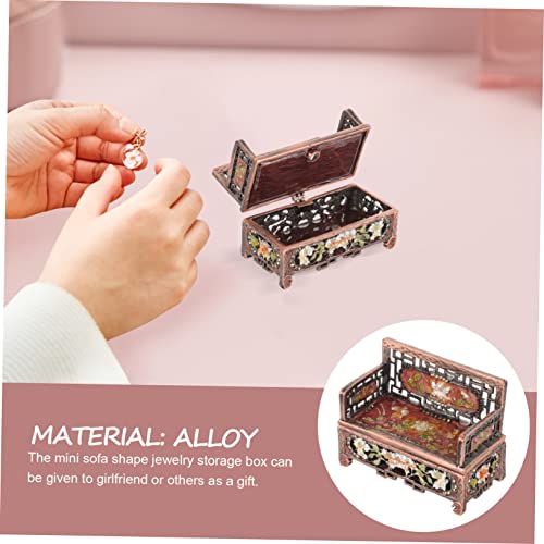 ARTIBETTER 3pcs Metal Ring Miniature Furniture Ornament Storage Box L2751