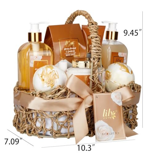 Coconut Bath and Body Spa Gift Basket Set for Women V211404