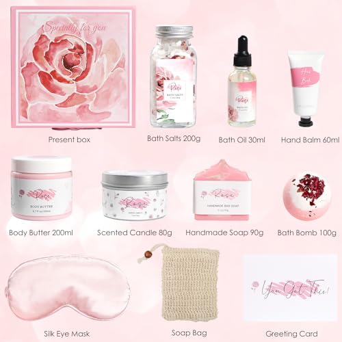 Lavender Spa Gifts Set 11 Pcs Bath Gift Basket for Women T69477