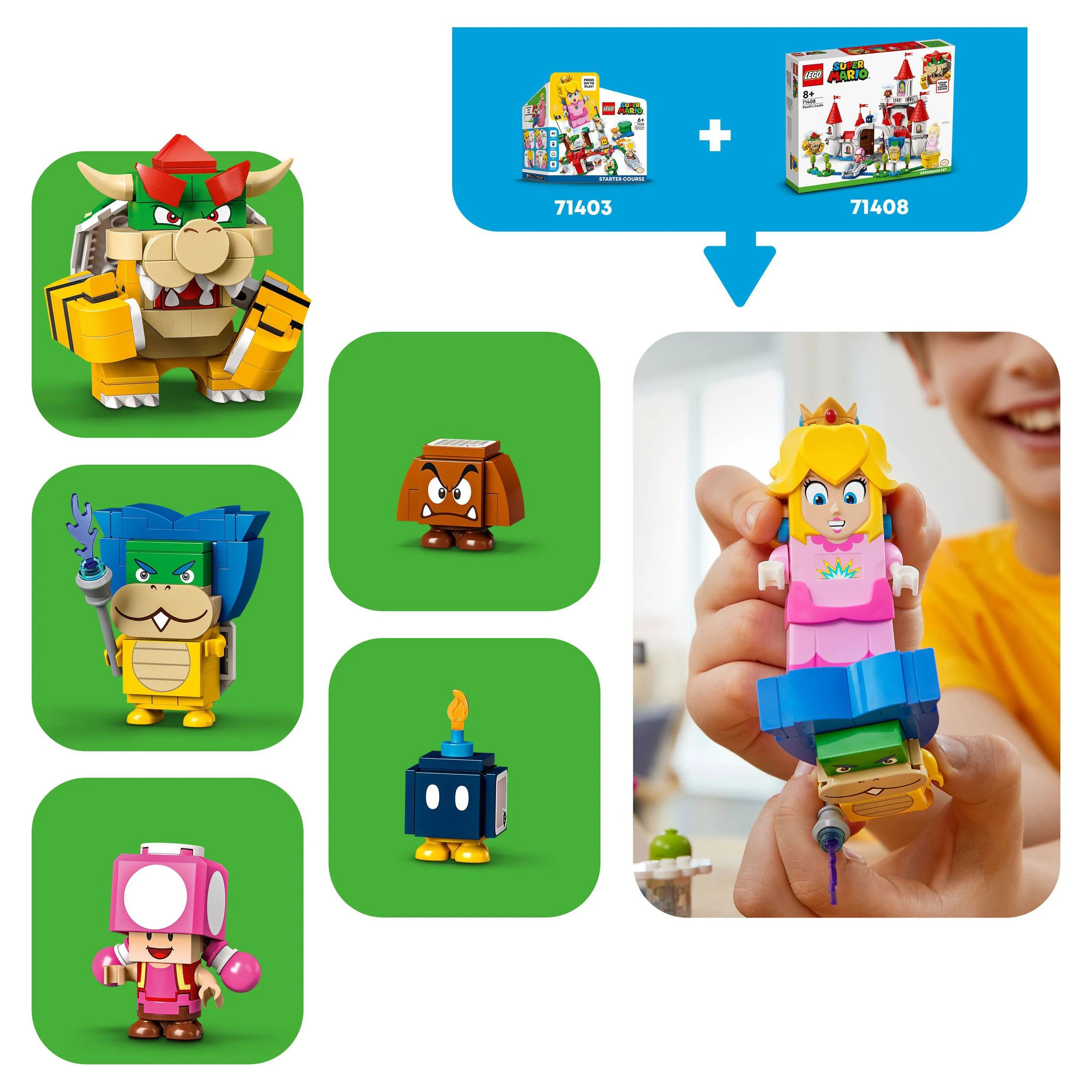 LEGO Super Mario Peach’s Castle Expansion Set 71408, Buildable Toy for Kids 8+ N8010