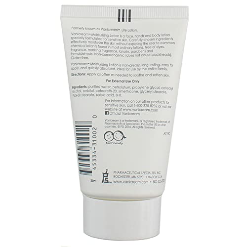 Vanicream Moisturizing Lotion for Sensitive Skin, 8 fl oz, Pack of 2 I755