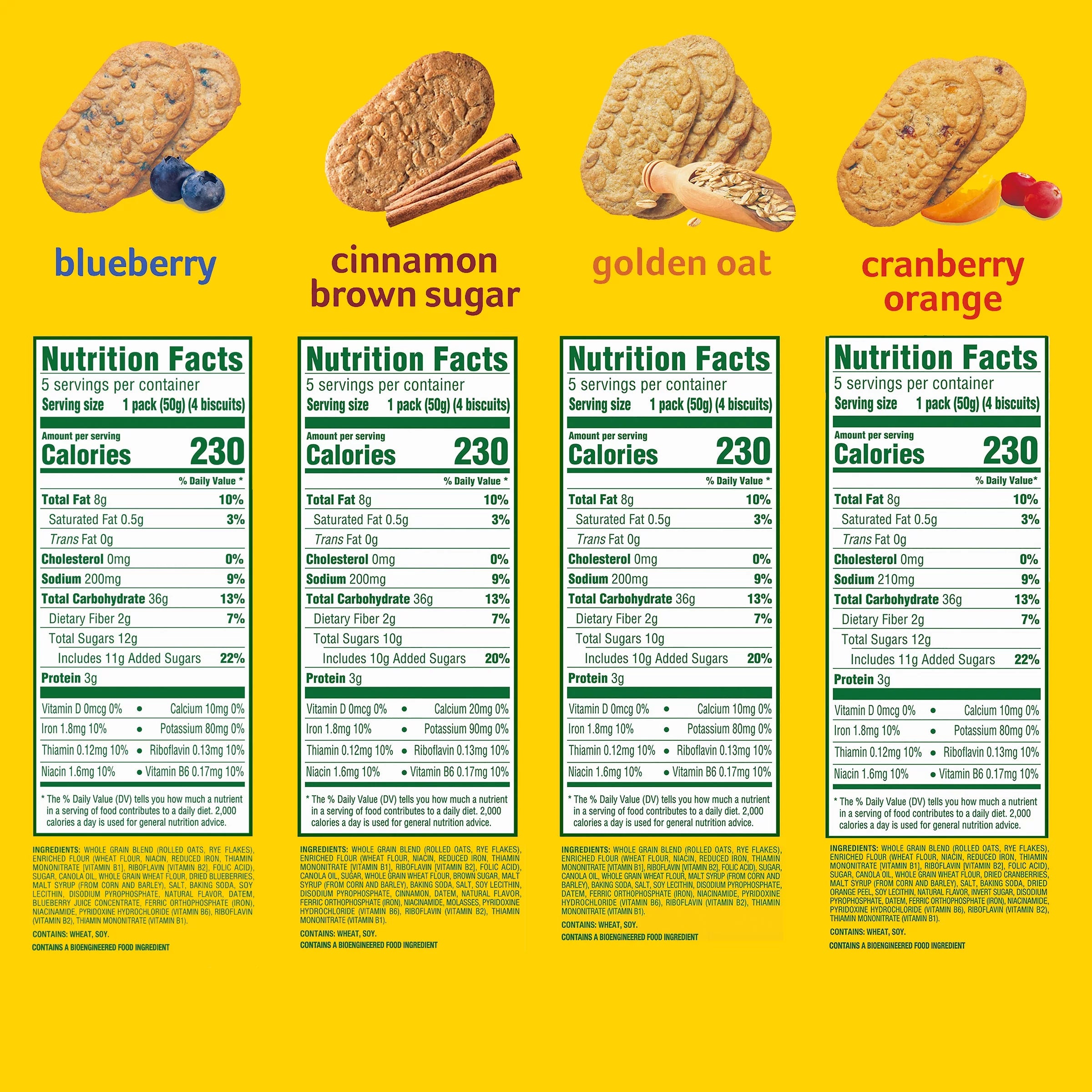 belVita Breakfast Biscuits Variety Pack, 4 Flavors, 30 Packs O76646