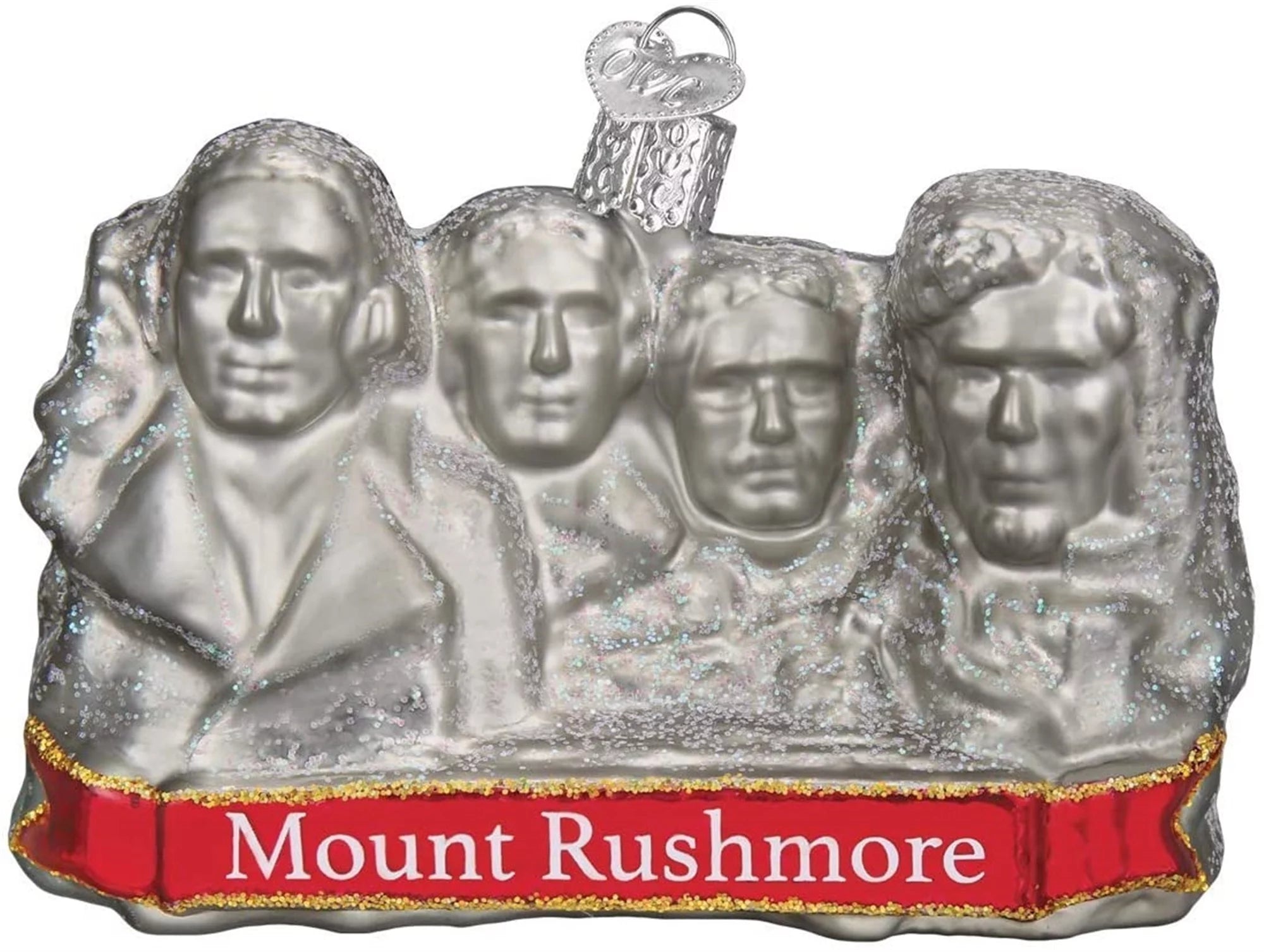 Old World Christmas Glass Blown Ornament For Christmas Tree, Mount Rushmore (With OWC Gift Box)