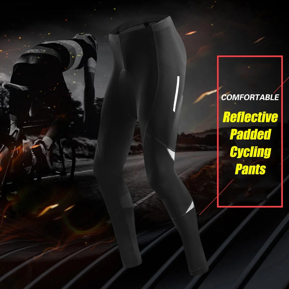 moobody Men's Reflective Gel Padded Cycling Tights T393755