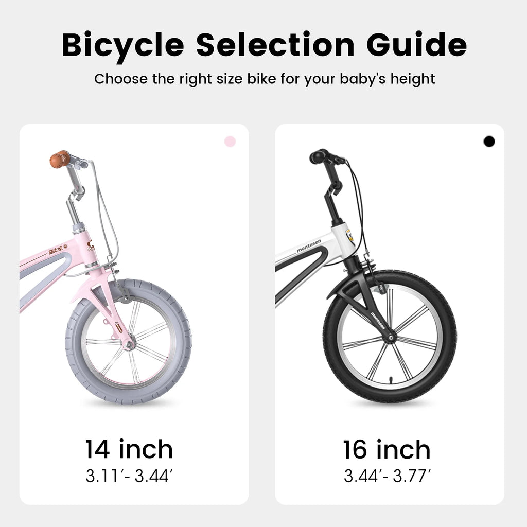 16" Kids Bike Magnesium Alloy Frame with Auxiliary Wheel A3254