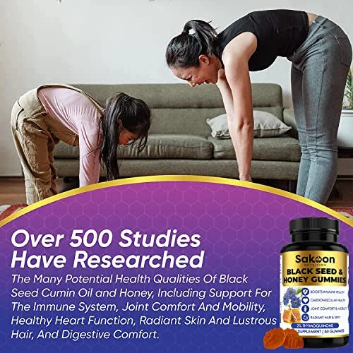 Sakoon Black Seed Oil & Honey Gummies with Thymoquinone, 60 Count R891513