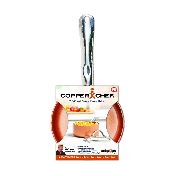 Copper Chef 2.5 Quart Nonstick Sauce Pan with Cermai-Tech E66622