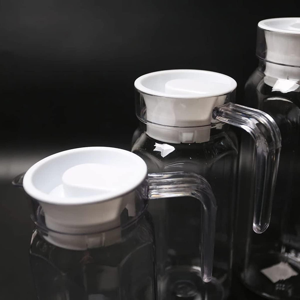 Glass Carafe Lids for Water Pitcher, Food Grade Plastic, White, 2 Pack P2134