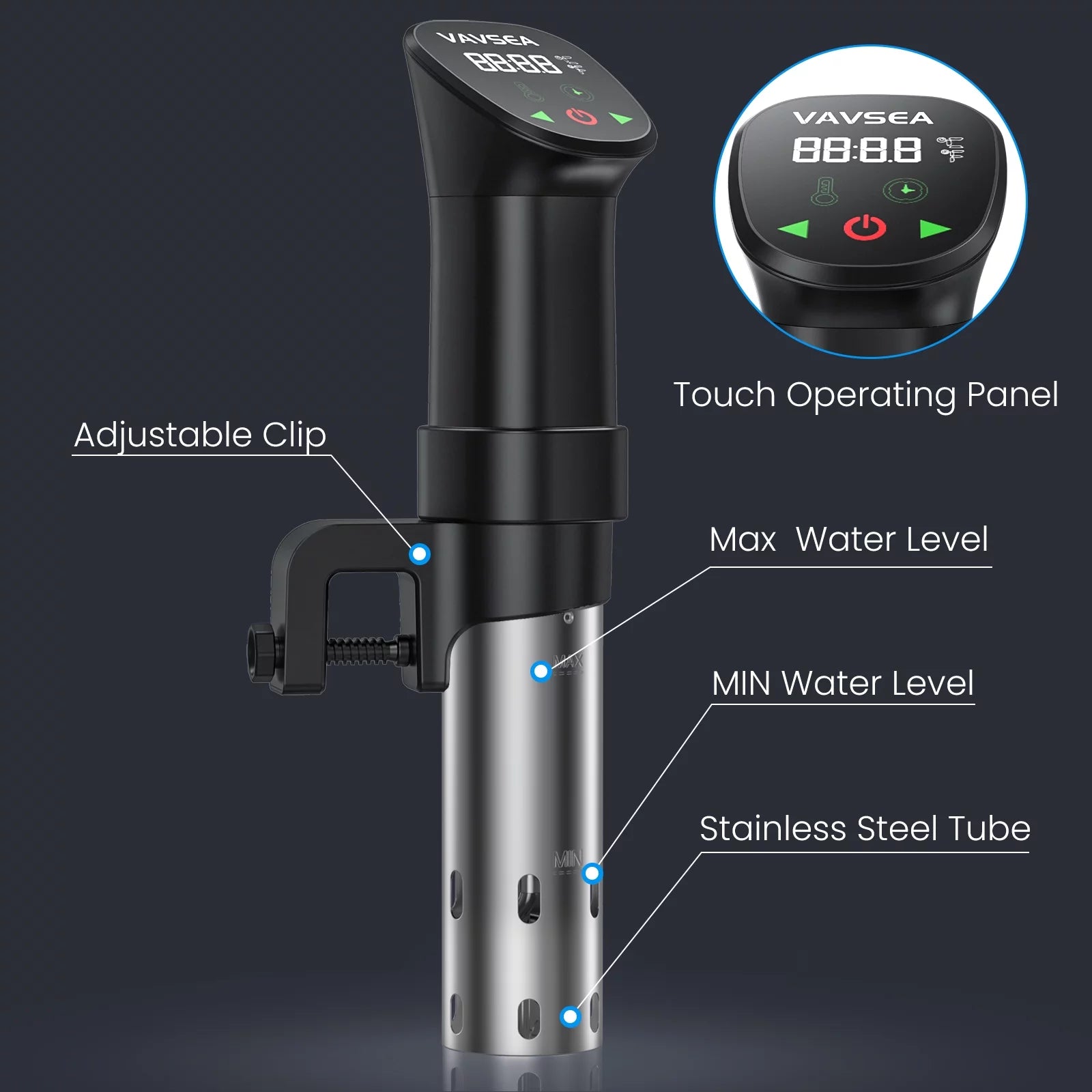 VAVSEA Sous Vide Machine, Precision Cooker with Digital Touch Screen I4078