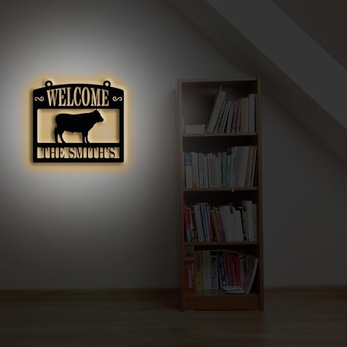 Customizable Bull Metal Signs for Farmhouse Decor N5721