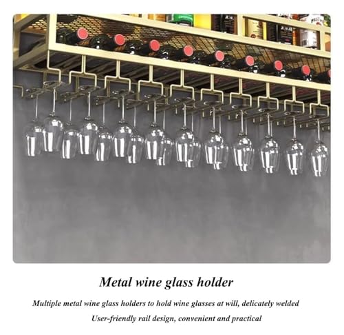 Bar Unit Floating Shelves 2-Layer Wall Mounted Wine Rack with LED Light D94261