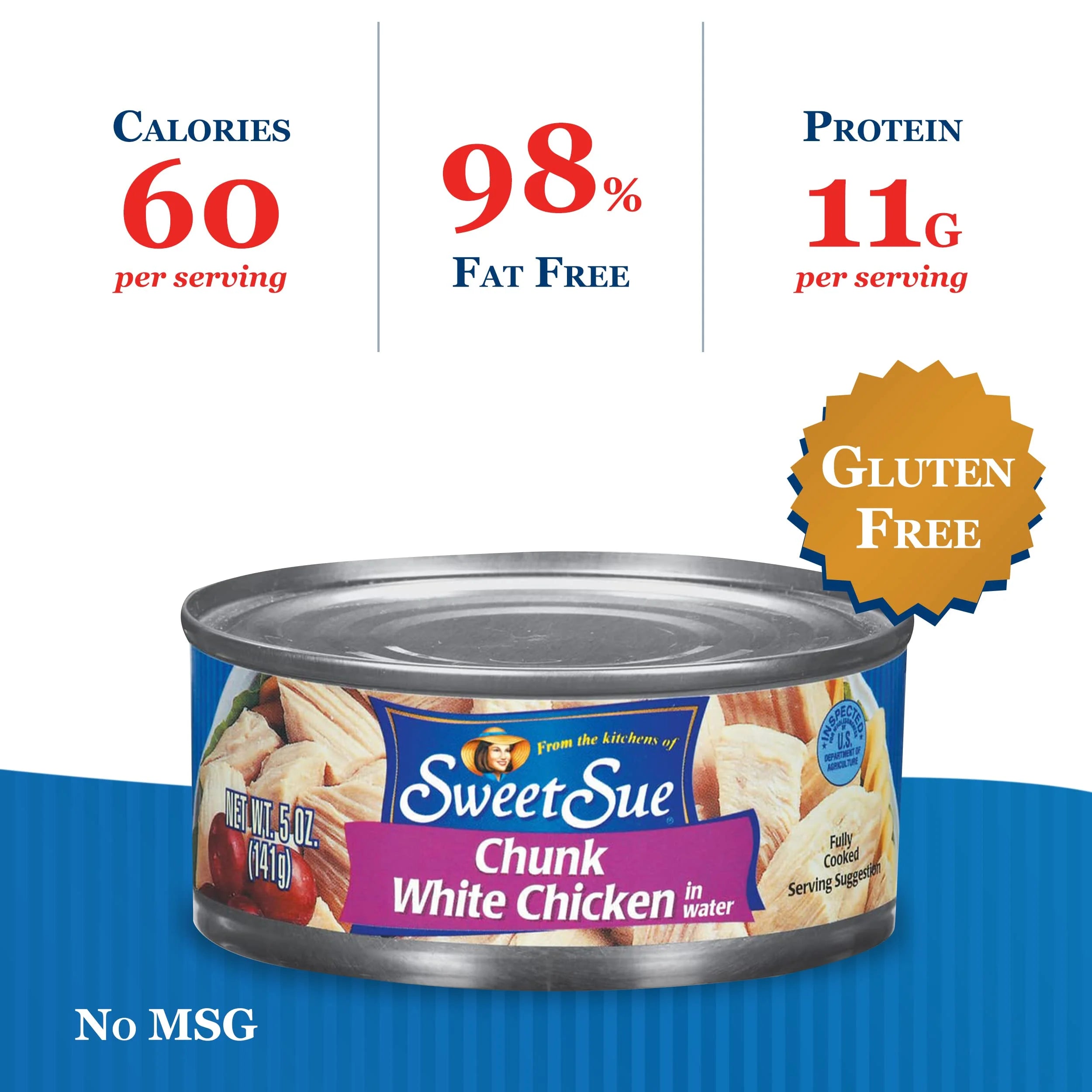 Sweet Sue Chunk White Chicken in Water, 5 oz Can (Pack of 24) U271333