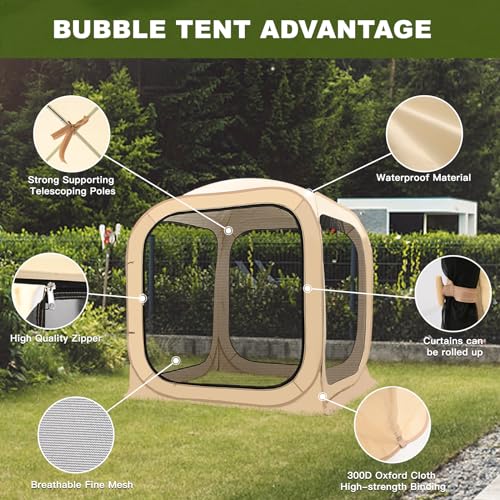 DoCred Sports Tent Pop-Up Screen House for Camping and Outdoor Events S692254