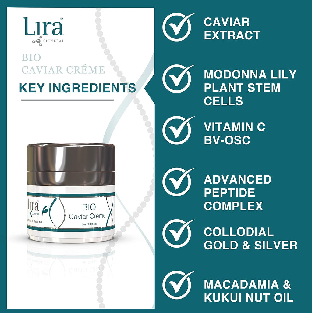 Lira Clinical Bio Caviar Creme Anti Aging Face Moisturizer 1 oz Z69250