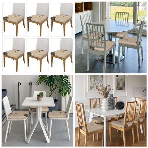 6 Pcs Stretch Dining Chair Seat Covers Set Washable Slipcovers E416